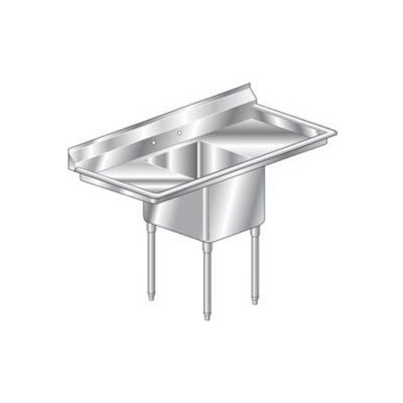 AERO Aero Manufacturing Company® 3F1-2116-24LR One Bowl Deluxe SS NSF Sink with two 24'W Drainboards 3F1-2116-24LR